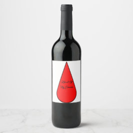 Sangue Do Rótulo De Vinho Dos Meus Inimigos