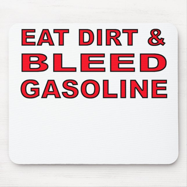 Sangue Gasolina - Moto Motocross Mousepad (Frente)