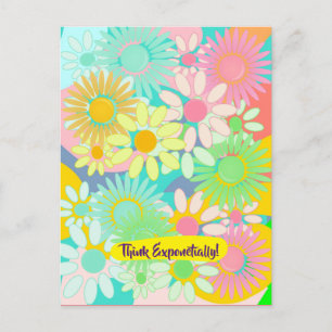 Sangue Louco Daisy Pense Exponencialmente! cartão 