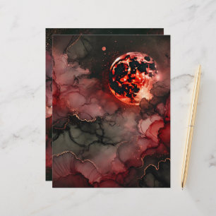 Sangue Lua Brilhante Álcool Scrapbook de Halloween