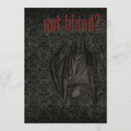 Sangue obtido? Convite de festas do Dia das Bruxas