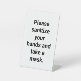 Sanitize as mãos e use uma máscara personalizável