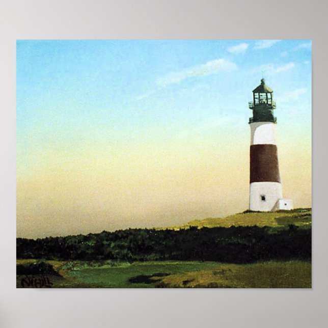 Sankaty Head Nantucket Lighthouse Art Impressão (Frente)