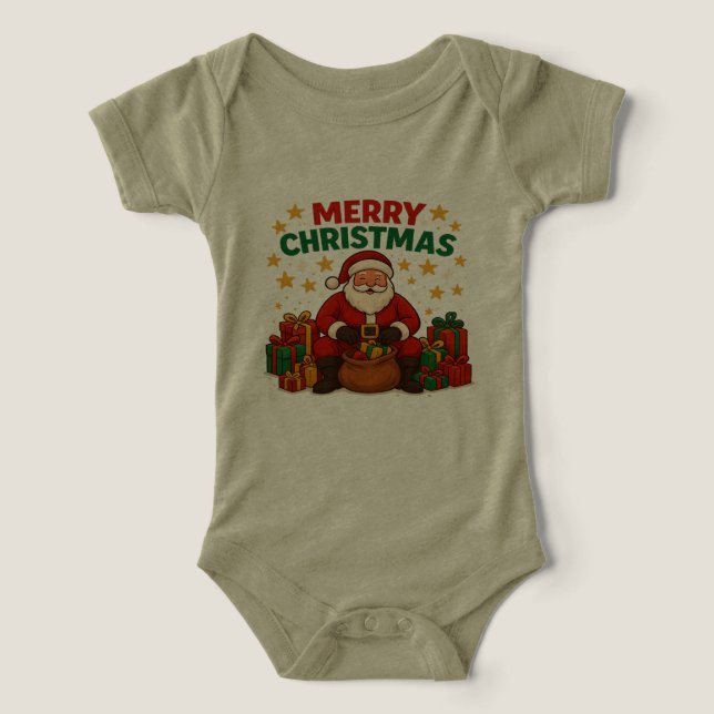 Santa Baby One Piece – Presentes de Natal Feliz (Design frontal)