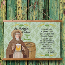 Santa Brígida da Irlanda e Seu Barril de Cerveja