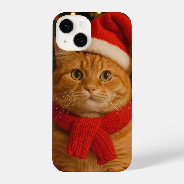 Santa Cat iPhone Case (Verso)