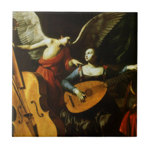 Santa Cecília e o Anjo por Carlo Saraceni