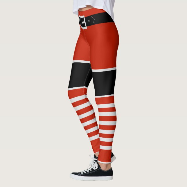 Santa Claus Leggings Natal Engraçado (Esquerda)