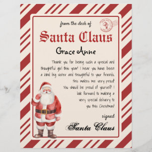 Santa Claus - Letra de Papais noeis Vintage Imprim