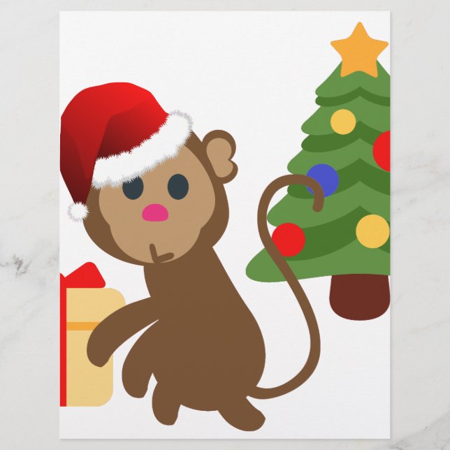 santa claus monkey emoji (Frente)