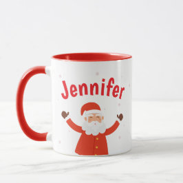 Santa Claus Personaliza A Caneca De Café De Natal