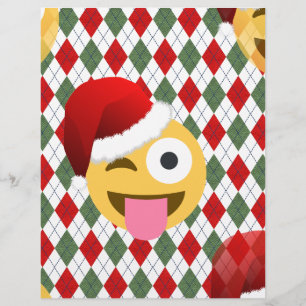 santa claus piscar os olhos emoji