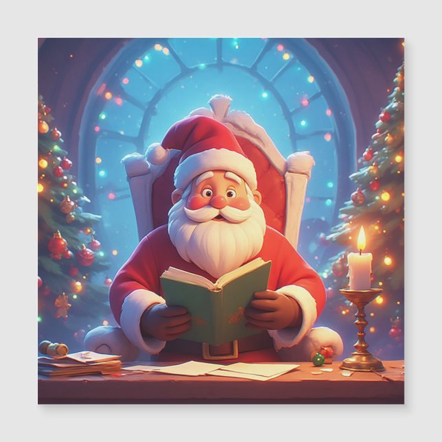 Santa Claus Reading a Book by Candlelight (Frente)