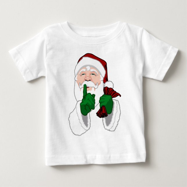 Santa Clause Bebê Camisa Diversão Papais noeis Cam (Frente)