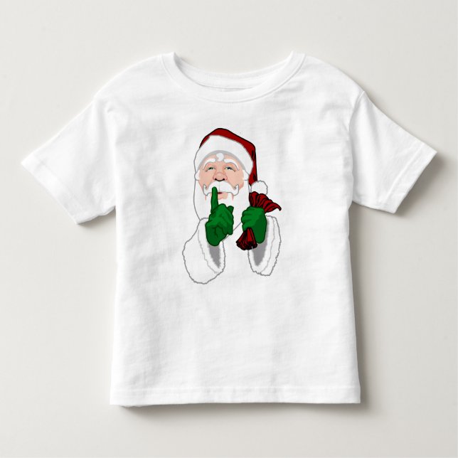 Santa Clause Camisa Bebê Diversão Toddler Papai no (Frente)