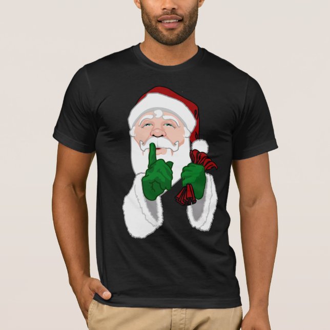 Santa Clause Camisa Diversão Camisas Papais noeis  (Frente)