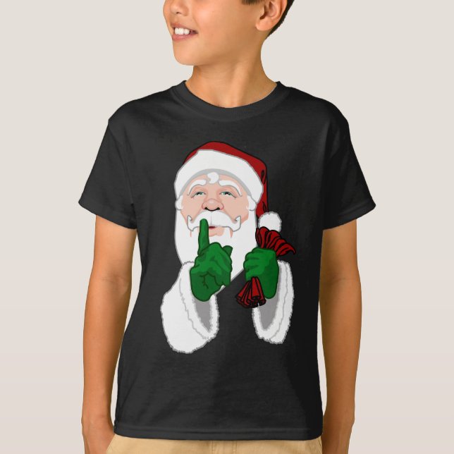 Santa Clause Camisa Diversão Orgânica Crianças Pap (Frente)