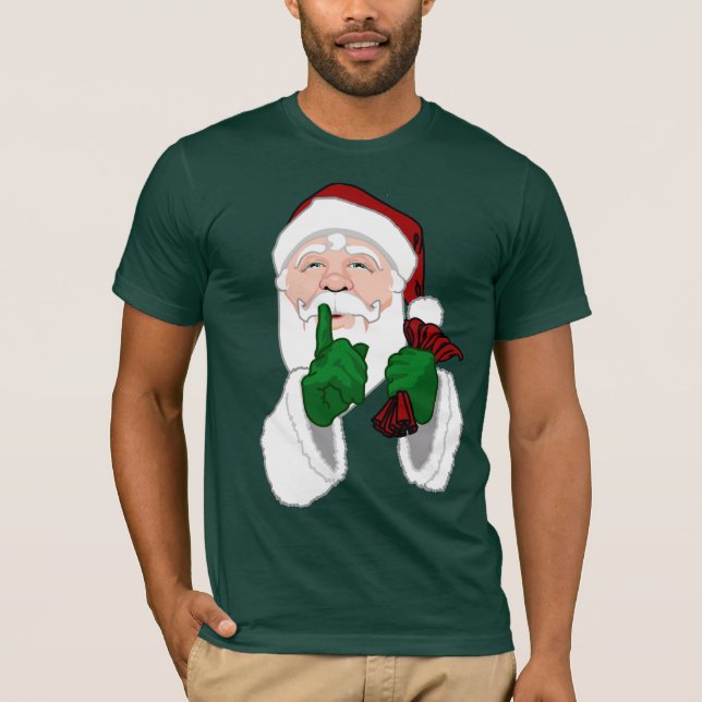 Santa Clause Camisa Papais noeis divertidos T-shir (Frente)
