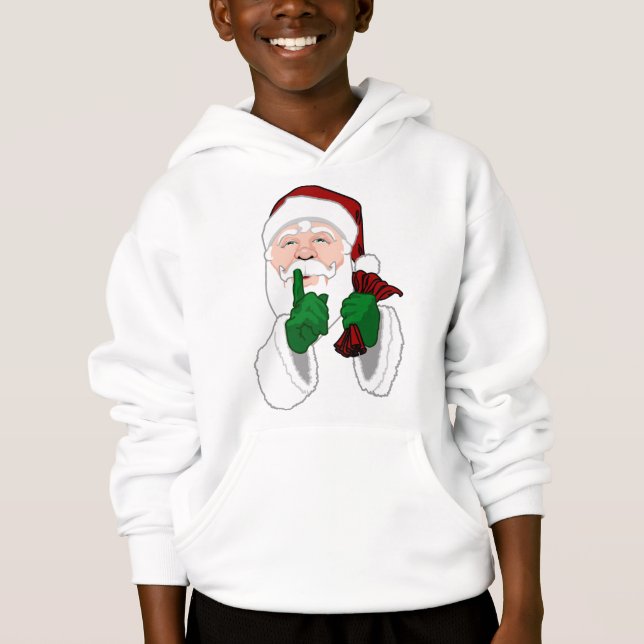 Santa Clause Camiseiros Hoodie Papais noeis Camise (Frente)