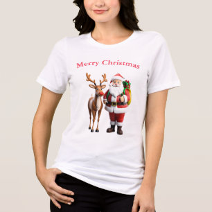Santa Clause e suas t-shirts de Reindeer