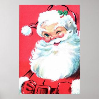 Santa Clause Poster Wall Art para o Natal