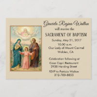 Santa Família Batista Jesus Maria Convite Joseph