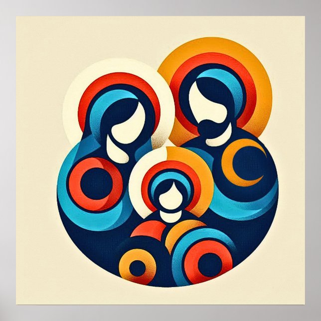 Santa Família Christian Poster (Frente)