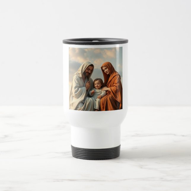 Santa Família Jesus Maria e Joseph White Caneca de (Centro)