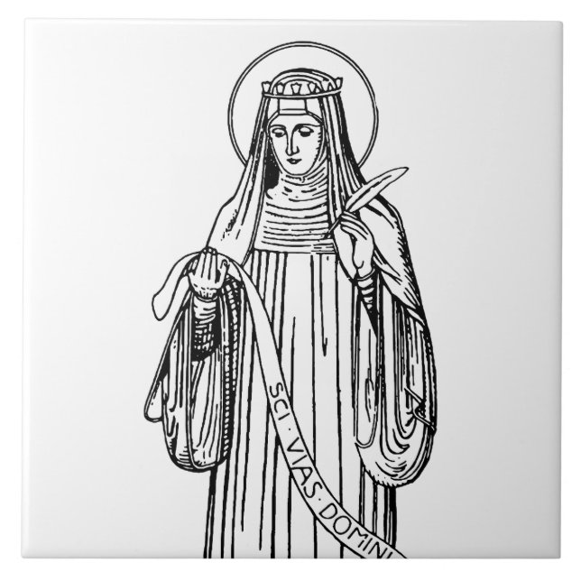Santa Hildegarda de Bingen Mística Medieval (Frente)