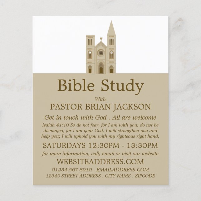 Santa Igreja, Bíblia Cristã Adverter Flyer (Frente)