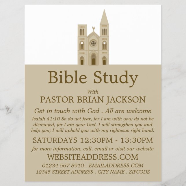 Santa Igreja, Bíblia Cristã Adverter Flyer (Frente)