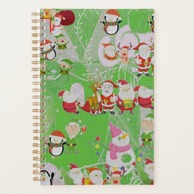 Santa Magical Green New Year Agendas (Frente)