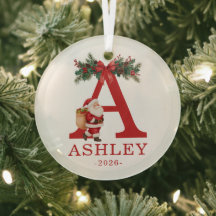 Santa Monogrammed and Name Family Matching