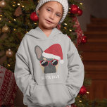 Santa Paws Christmas Blue Tan French Bulldog<br><div class="desc">Santa Paws is comin' to town! This blue and tan french bulldog is ready for the Christmas holidays wearing a red Santa hat and of course,  not forgetting the stylish sunglasses too.</div>