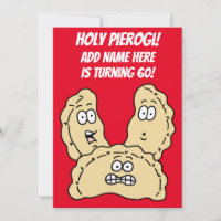 Santa Pierogi Turning 60 Convite Polonês
