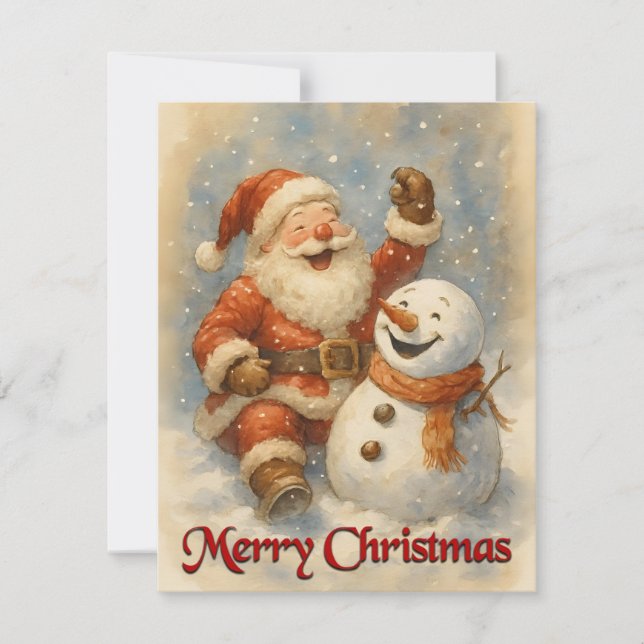 Santa’s Laughter in Winter’s Embrace (Frente)