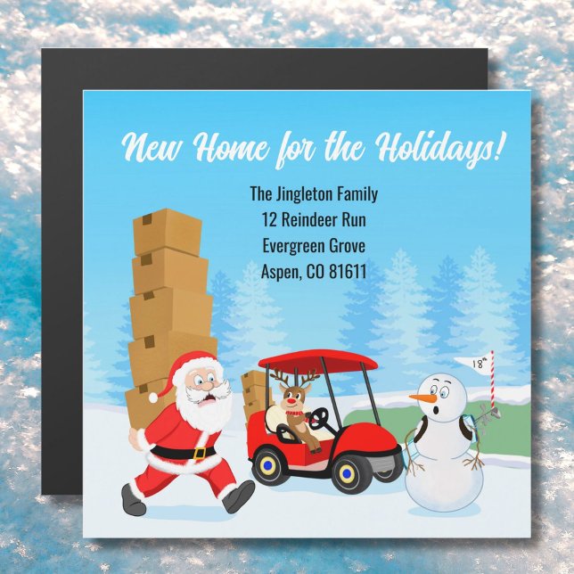 Santa's Moving Boxes with Reindeer on Golf Course  (Criador carregado)