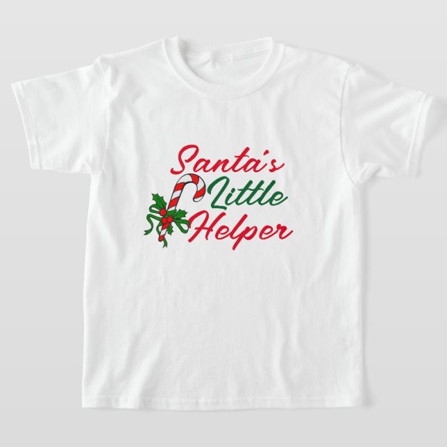 Santas Pequena Camisa Auxiliar - Feliz Natal Famil (Postura )