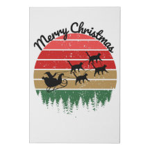 Santas Sleigh puxada por gatos