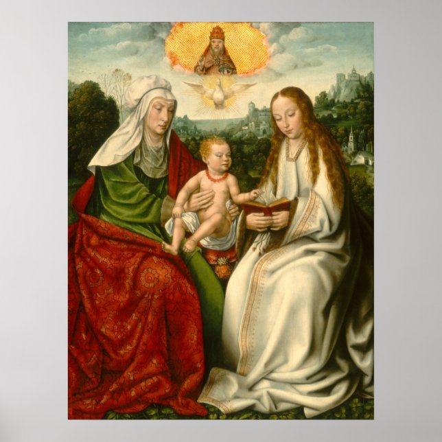 Santo Anne - Mestre de Frankfurt Fine Art Poster (Frente)