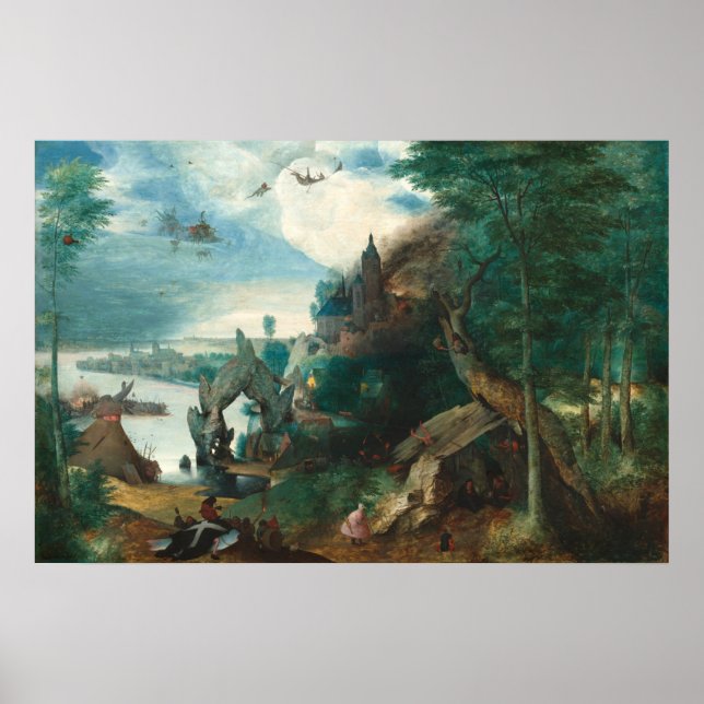 Santo Anthony - Pieter Bruegel Fine Art Poster (Frente)