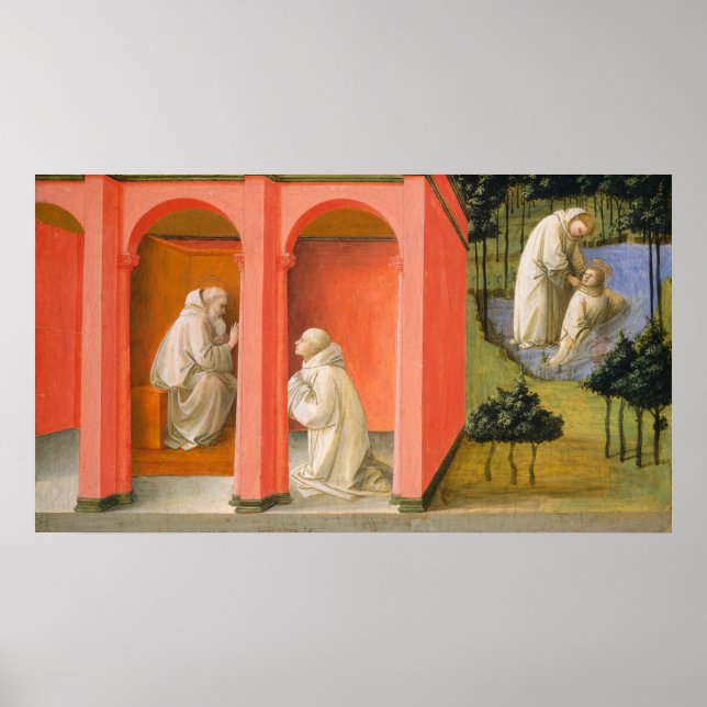 Santo Benedict - Filippino Lippi Fine Art Poster (Frente)