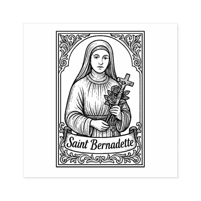 Santo Bernadette - Carimbo Católico (Impressão)