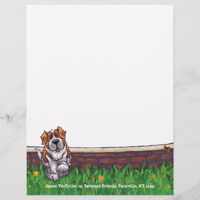 Santo Bernard Dog Personal Letterhead (Frente)