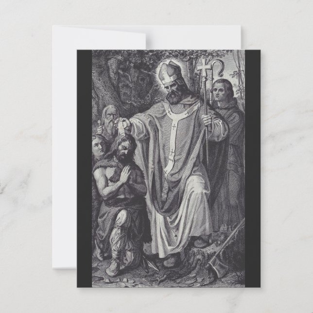 Santo Boniface Inglês Benedictine monge (Frente)