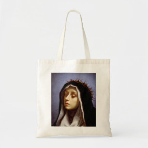 Santo Catarina de Siena Virgem Bolsa Tote