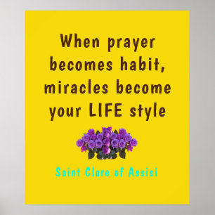 Santo Clare Assisi Poster