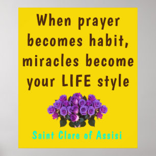 Santo Clare Assisi Poster
