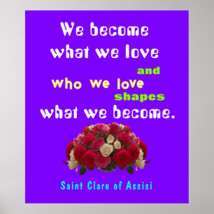 Santo Clare Assisi Poster
