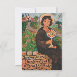 Santo Clare do Cartão de Oração de Assisi